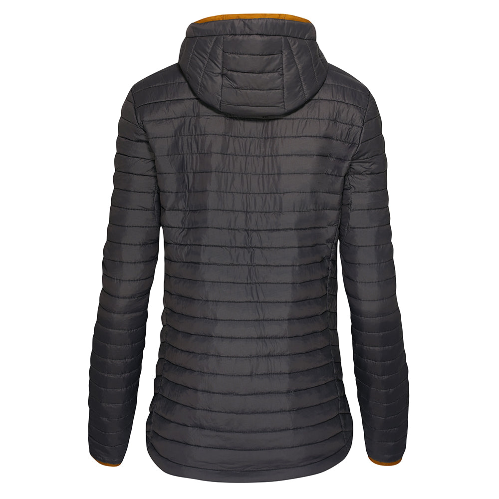 Isobaa Womens Merino Wool Insulated Jacket (Smoke/Mustard)