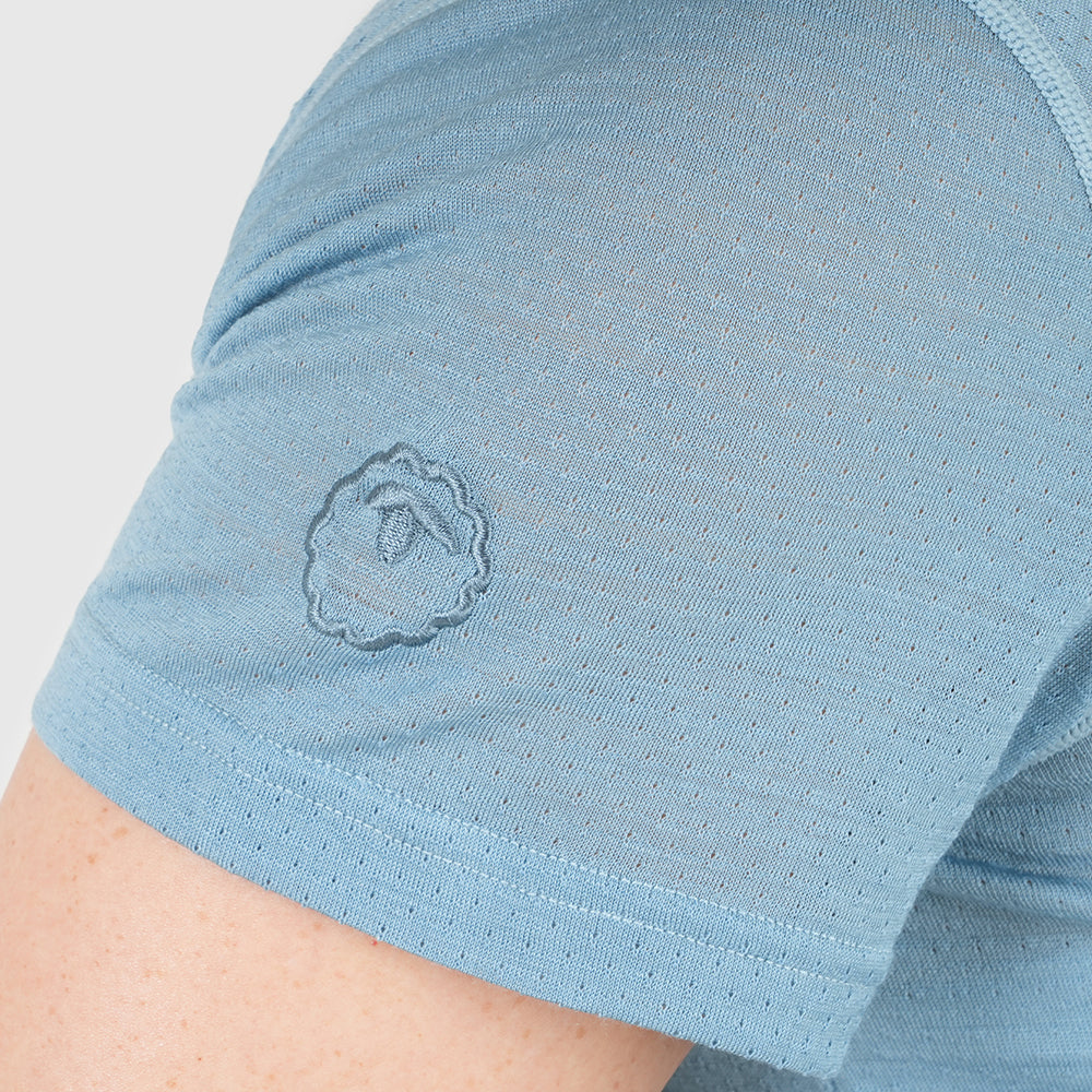 Womens Merino 150 Active Blend Short Sleeve Crew (Lagoon)