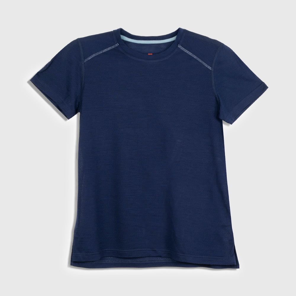 Womens Merino 150 Active Blend Short Sleeve Crew (Navy)