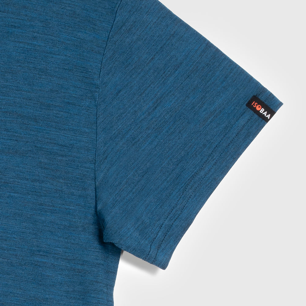 Womens Merino 150 Camping Relaxed Tee (Petrol/Sky)