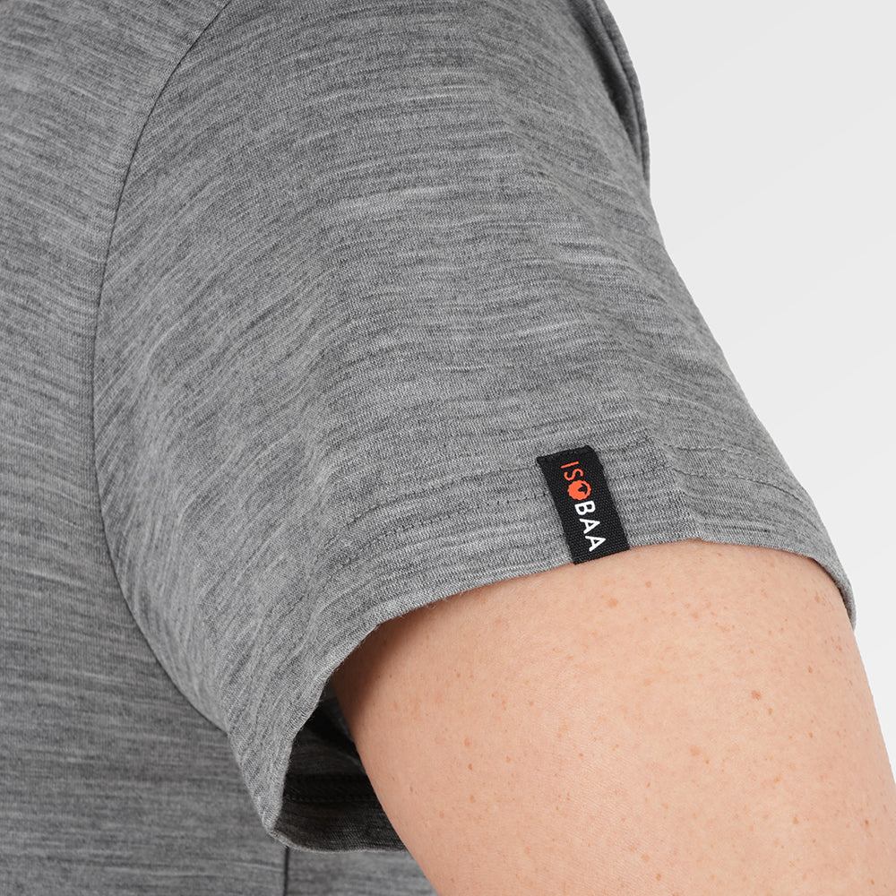 Womens Merino 150 Emblem Relaxed Tee (Charcoal/Smoke)