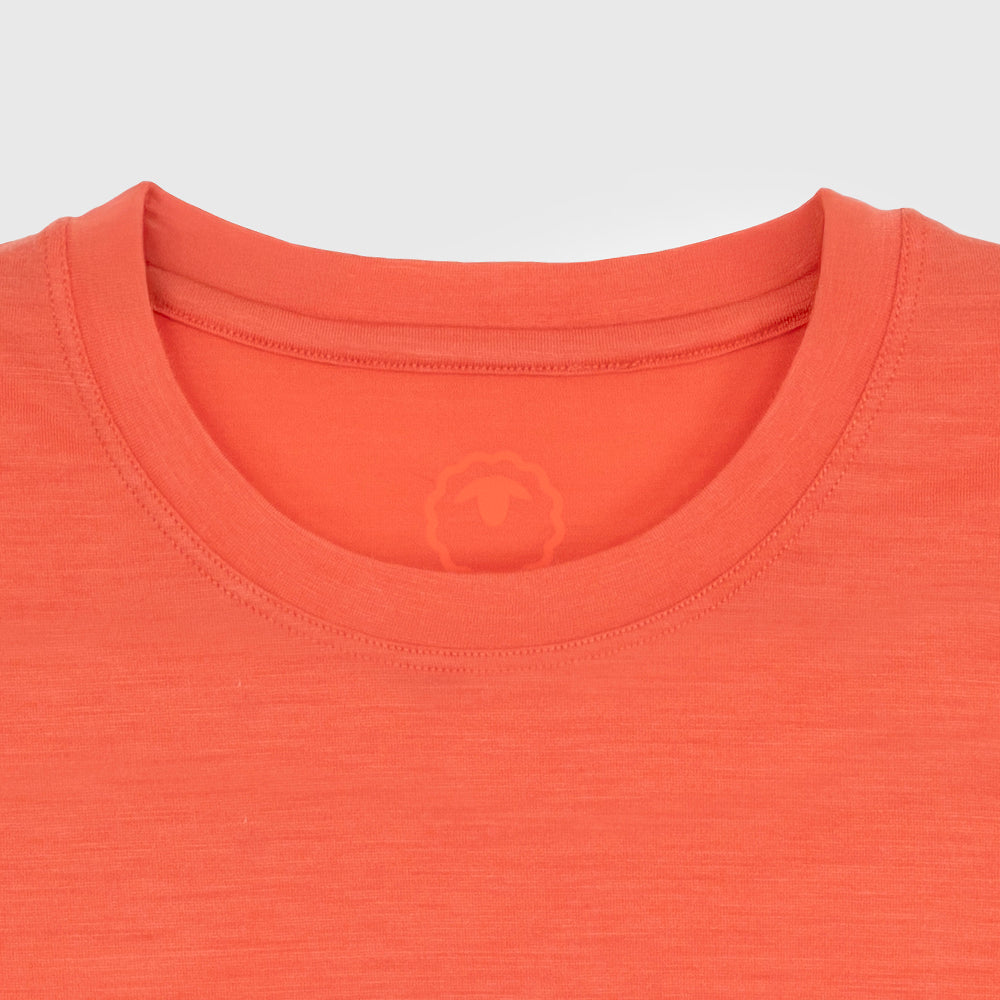 Womens Merino 150 Emblem Tee (Coral/Pink)