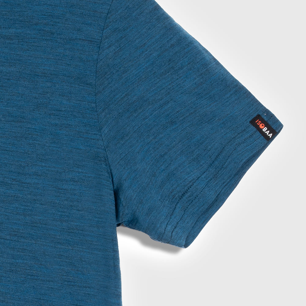 Womens Merino 150 Stamp Summit Tee (Petrol)