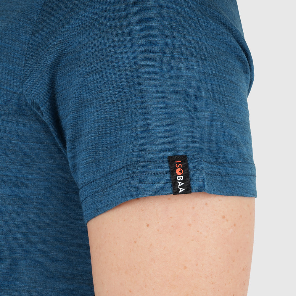 Womens Merino 150 Stamp Summit Tee (Petrol)