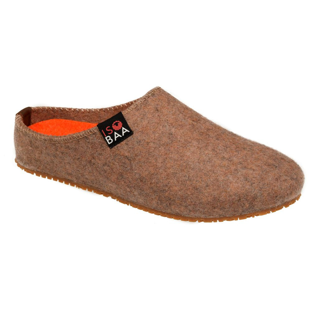 Isobaa | Merino Wool Blend Slippers (Bran/Orange) | Comfort that lasts – Isobaa's Merino blend slippers are your companions for relaxation both indoors and out.
