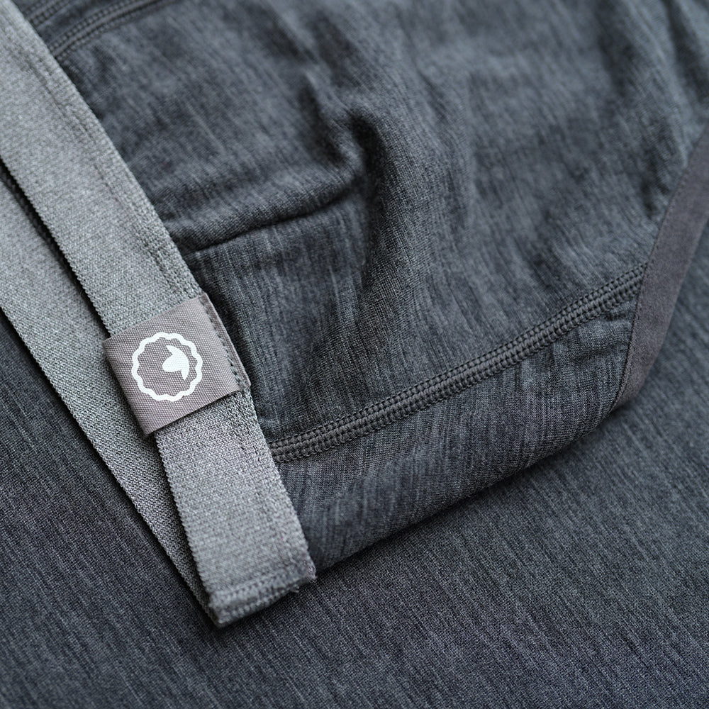 Isobaa | Womens Merino Blend 160 Crop Top (Smoke Melange) | Discover the ultimate base layer with Isobaa's Merino blend crop top.