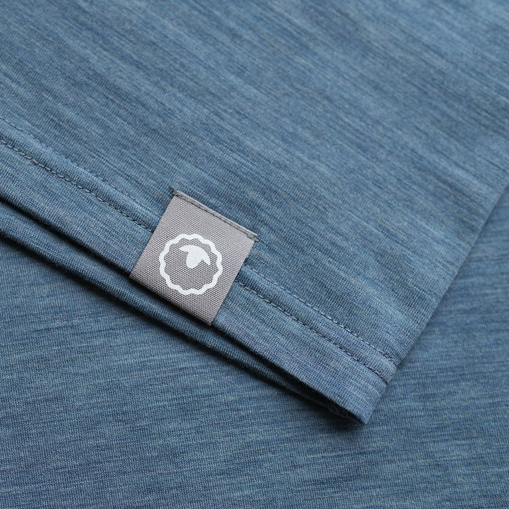 Isobaa | Mens Merino Blend 160 PJ T-Shirt (Ocean Melange) | Our superfine Merino blend T-shirt.