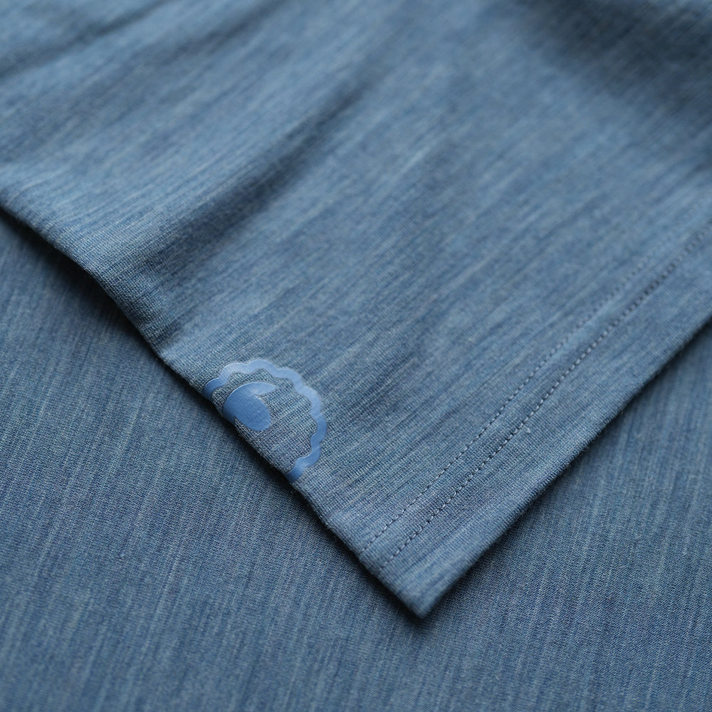 Isobaa | Mens Merino Blend 160 PJ T-Shirt (Ocean Melange) | Our superfine Merino blend T-shirt.