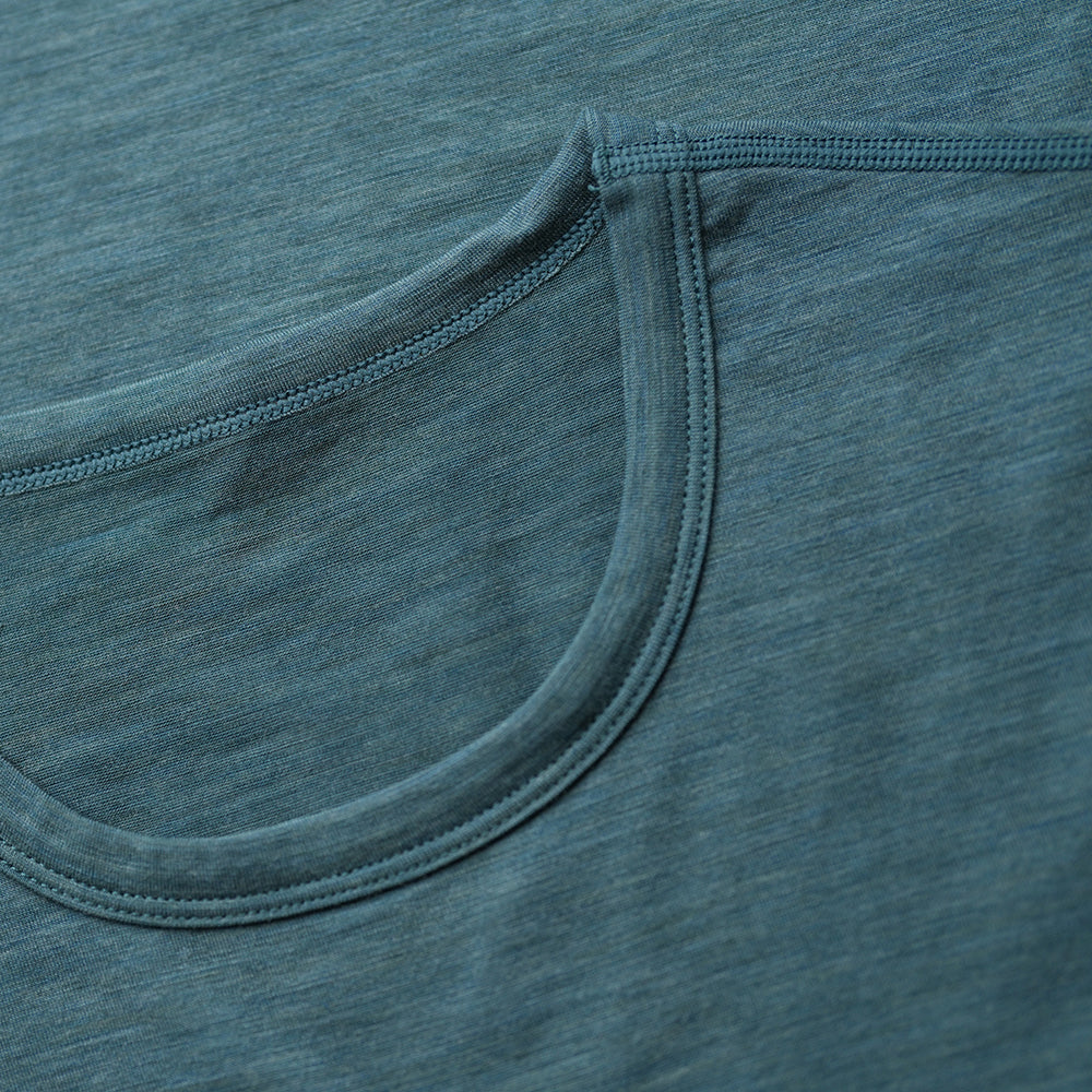 Isobaa | Mens Merino Blend 160 PJ T-Shirt (Sage Melange) | Our superfine Merino blend T-shirt.