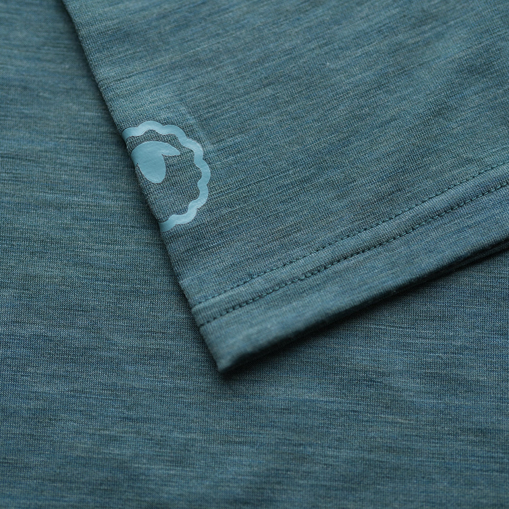 Isobaa | Mens Merino Blend 160 PJ T-Shirt (Sage Melange) | Our superfine Merino blend T-shirt.