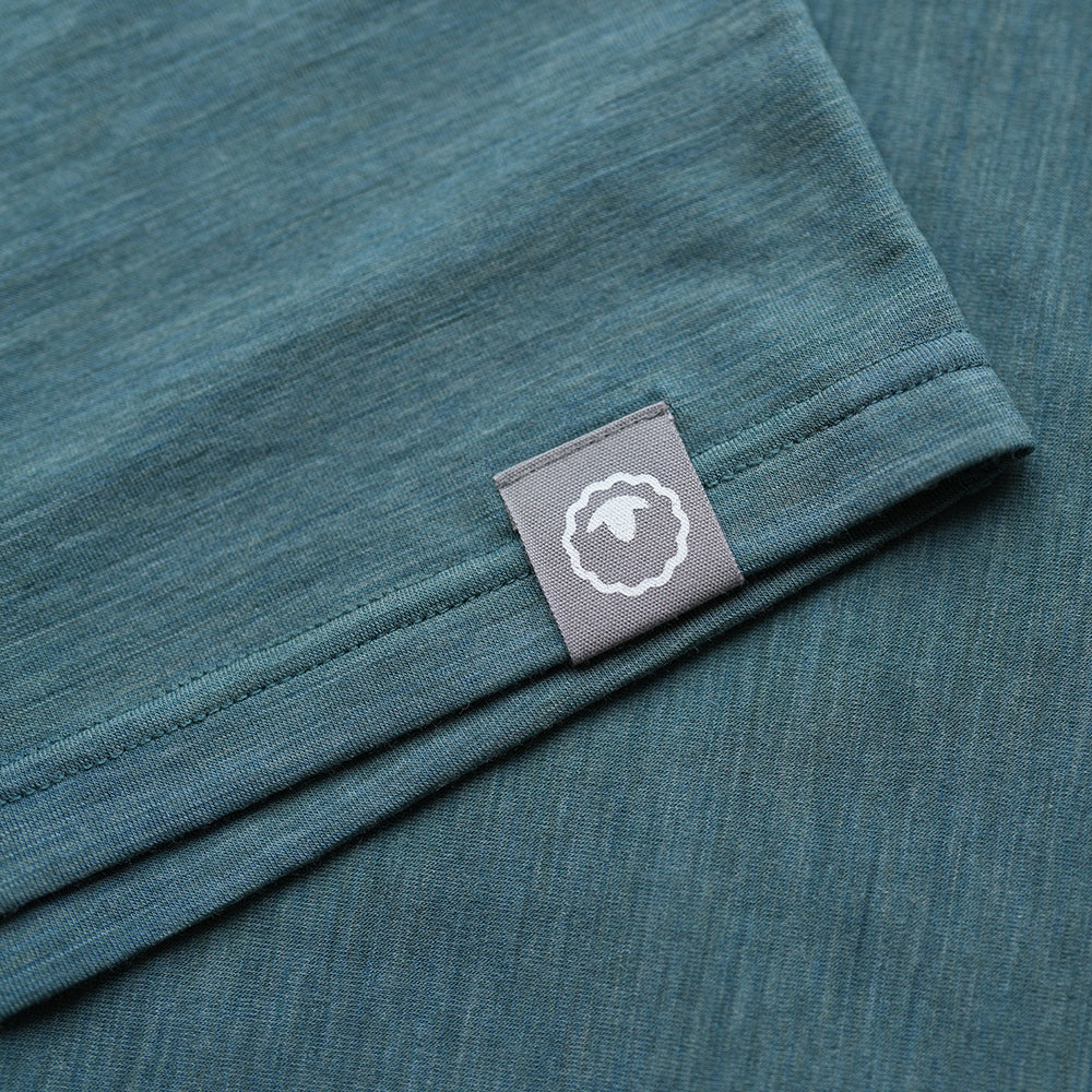 Isobaa | Mens Merino Blend 160 PJ T-Shirt (Sage Melange) | Our superfine Merino blend T-shirt.