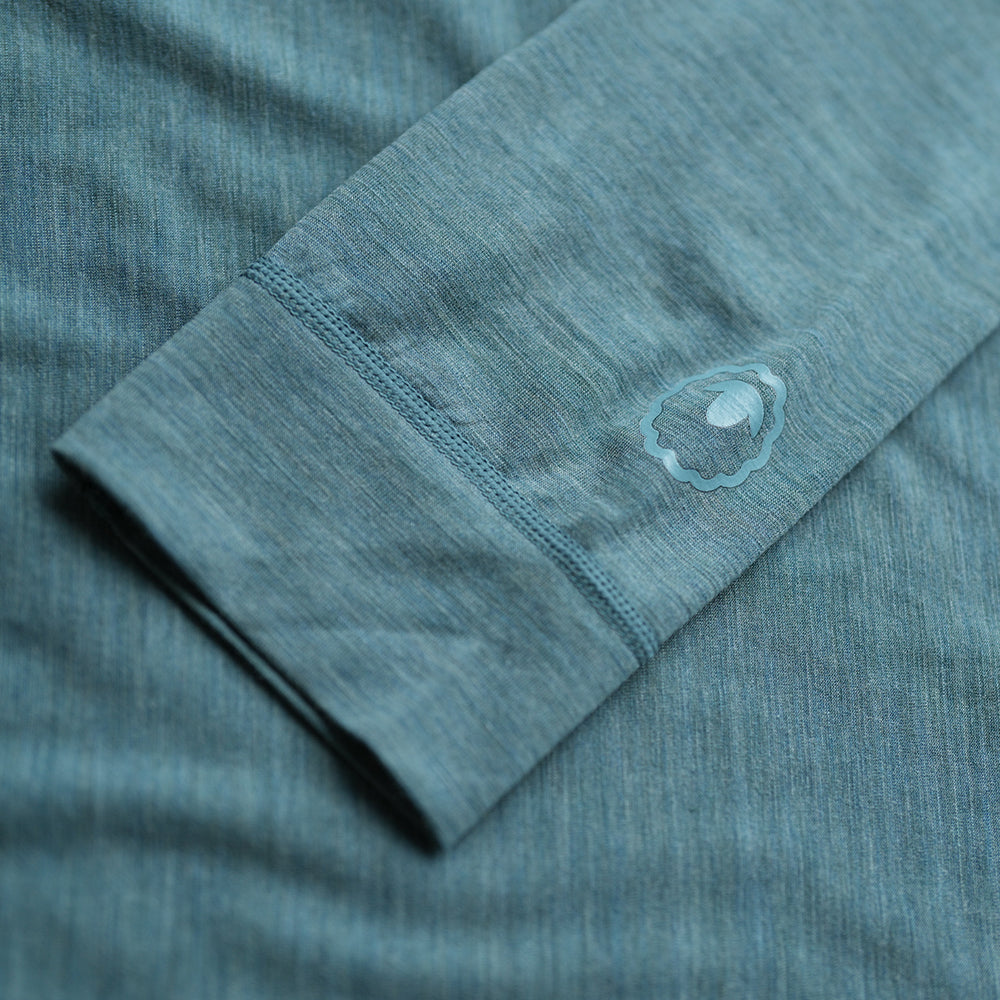 Isobaa | Mens Merino Blend 160 PJ Henley (Sage Melange) | Relax with our superfine Merino blend Henley.