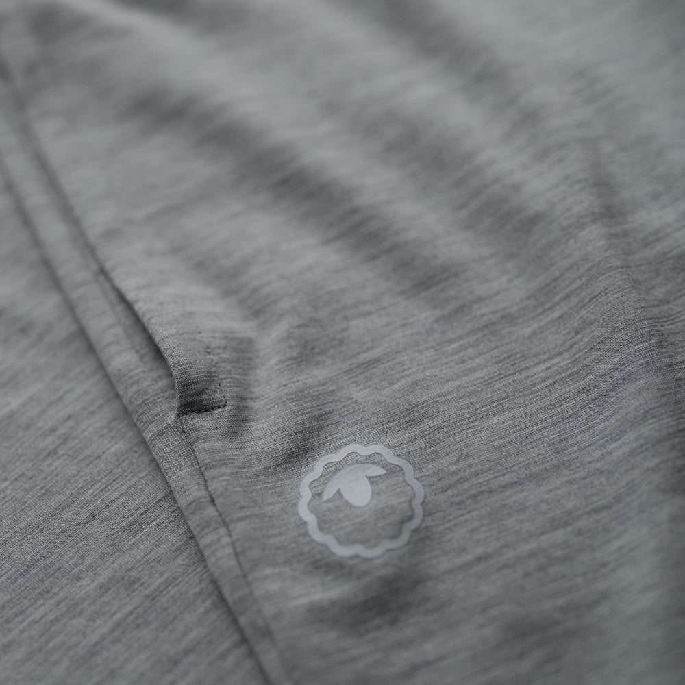 Isobaa | Womens Merino Blend 200 PJ Shorts (Cloud Melange) | Discover breathable comfort with our Merino blend shorts.