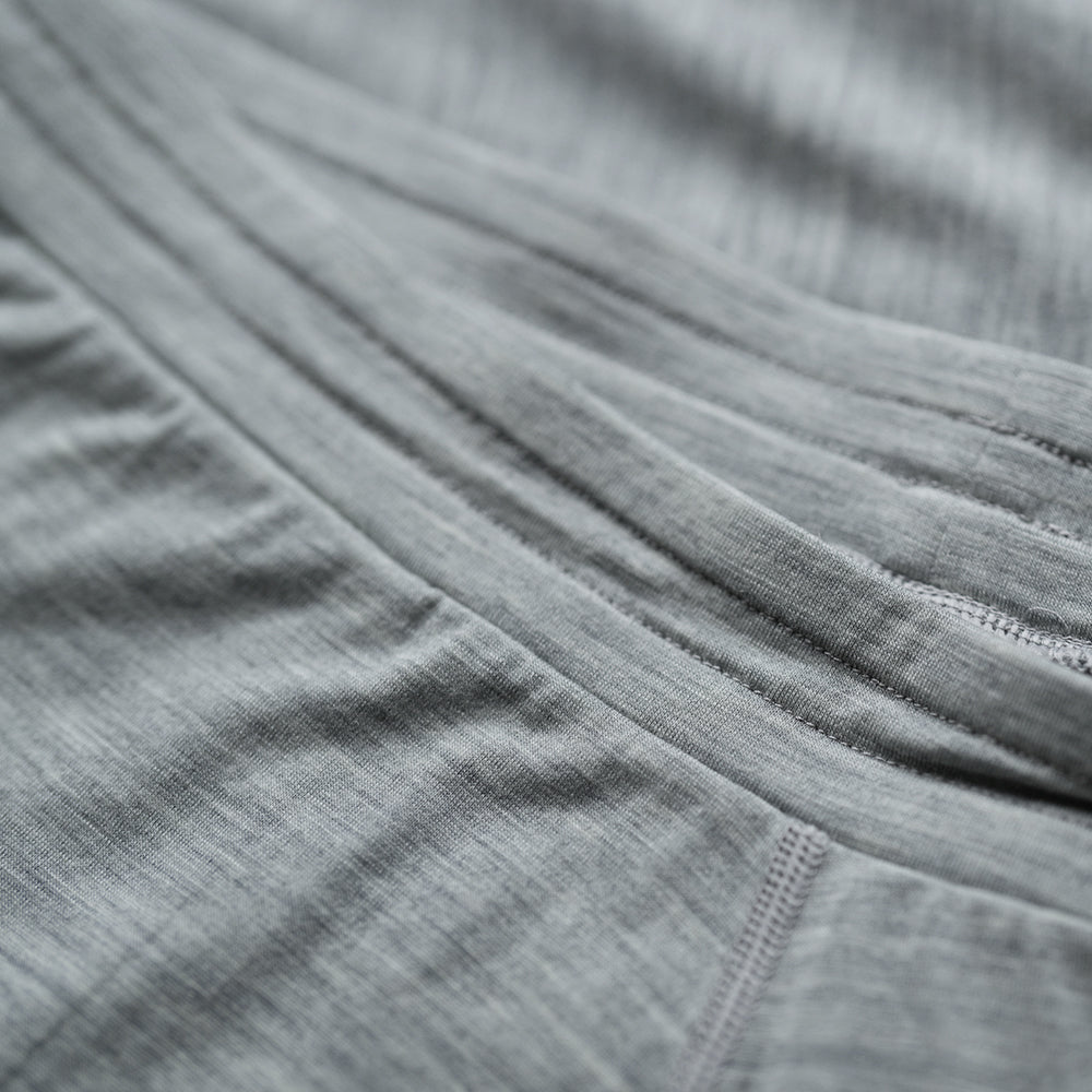 Isobaa | Womens Merino Blend 200 PJ Shorts (Cloud Melange) | Discover breathable comfort with our Merino blend shorts.