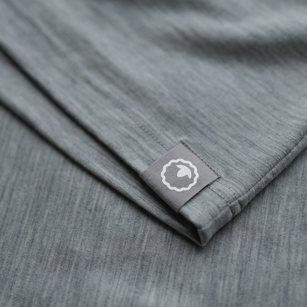 Isobaa | Womens Merino Blend 200 PJ Shorts (Cloud Melange) | Discover breathable comfort with our Merino blend shorts.