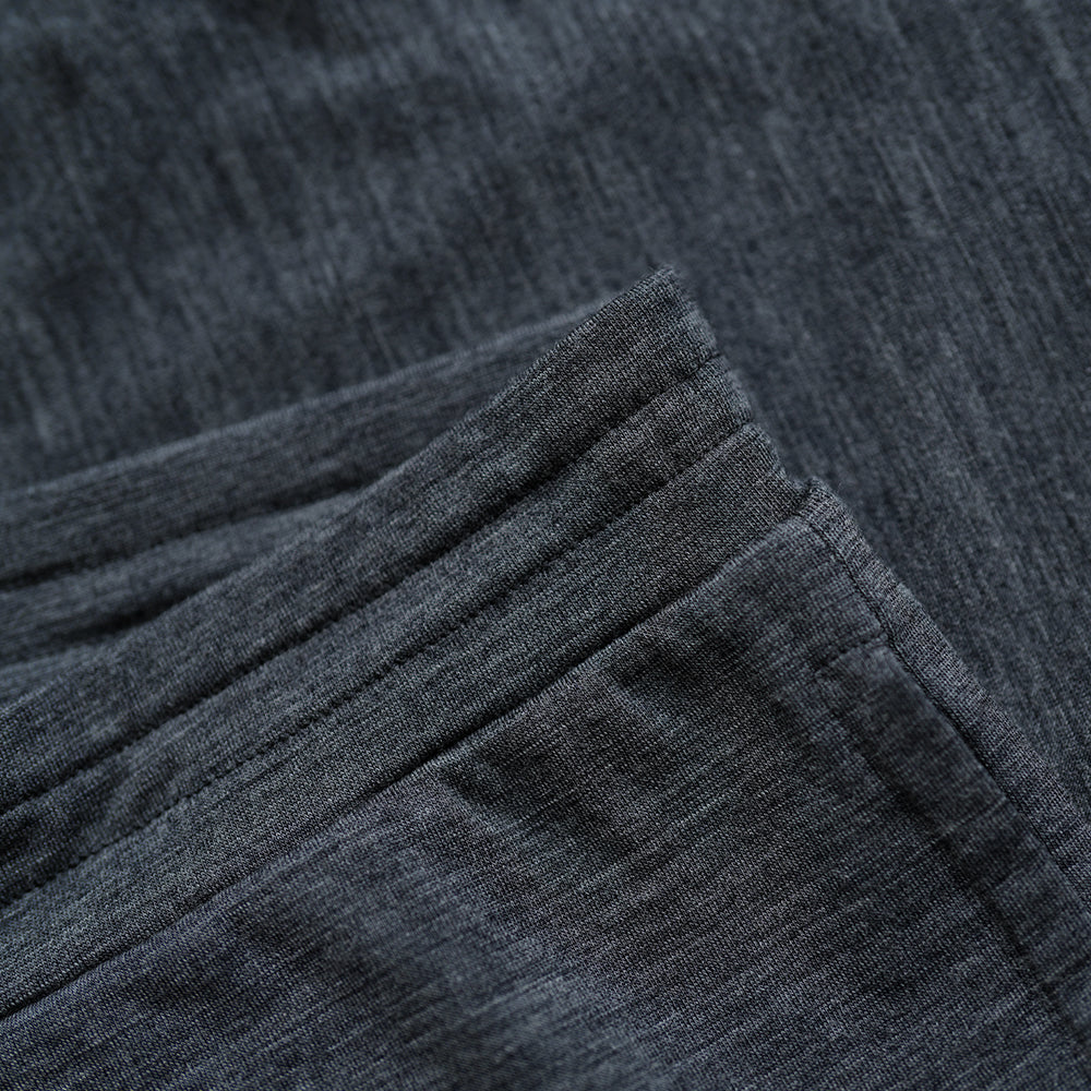 Isobaa | Mens Merino Blend 200 PJ Shorts (Smoke Melange) | Discover breathable comfort with our Merino blend shorts.
