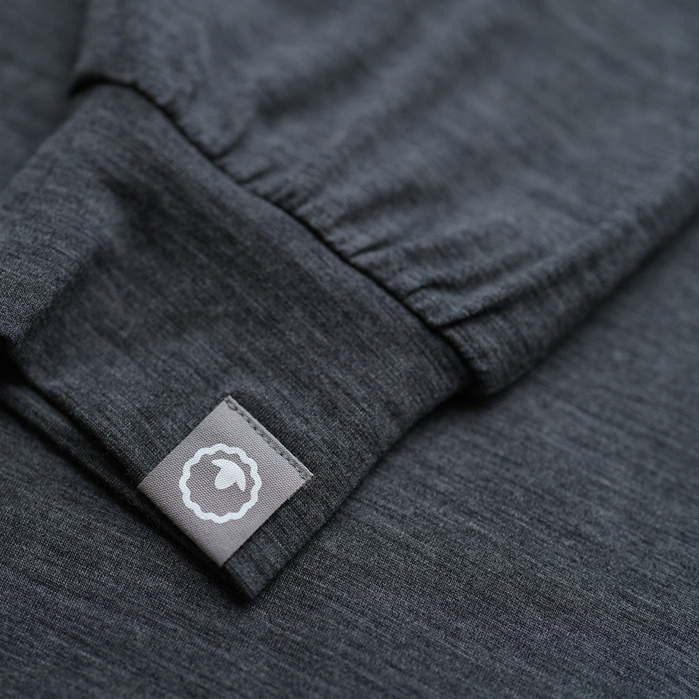 Isobaa | Mens Merino Blend 200 PJ Joggers (Smoke Melange) | Our superfine Merino blend joggers.