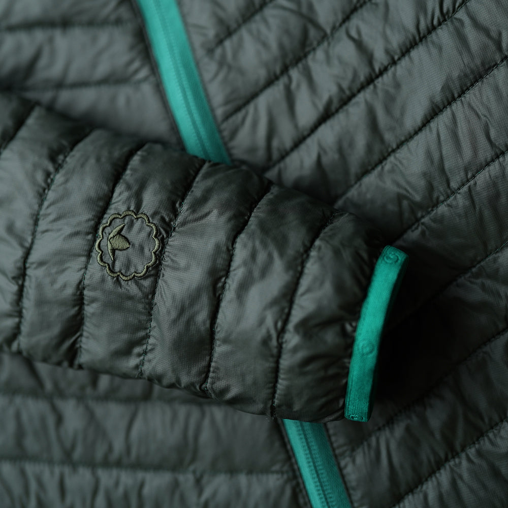 Isobaa | Womens Merino Wool Insulated Jacket (Forest/Green) | Innovative and sustainable design with our Merino jacket.