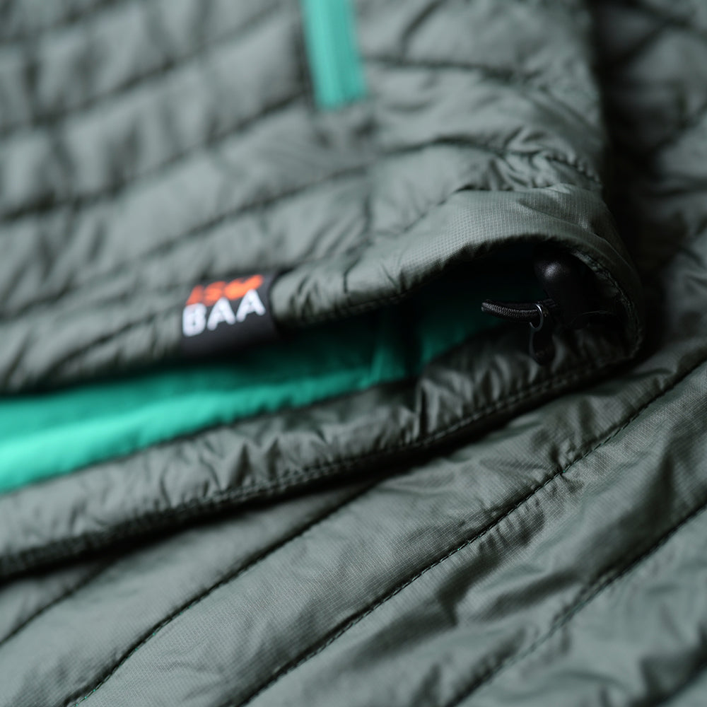 Isobaa | Womens Merino Wool Insulated Jacket (Forest/Green) | Innovative and sustainable design with our Merino jacket.