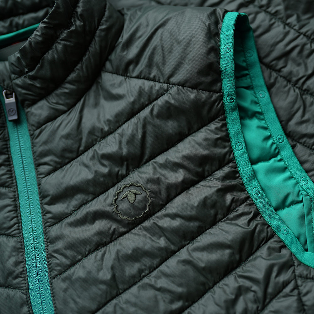 Isobaa | Womens Merino Wool Insulated Gilet (Forest/Green) | Fight the chill with our innovative Merino gilet.