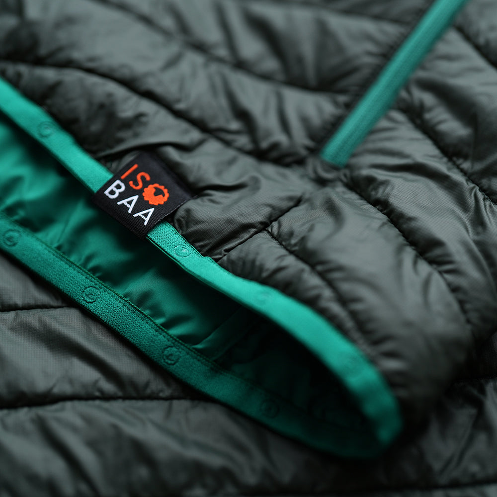 Isobaa | Womens Merino Wool Insulated Gilet (Forest/Green) | Fight the chill with our innovative Merino gilet.