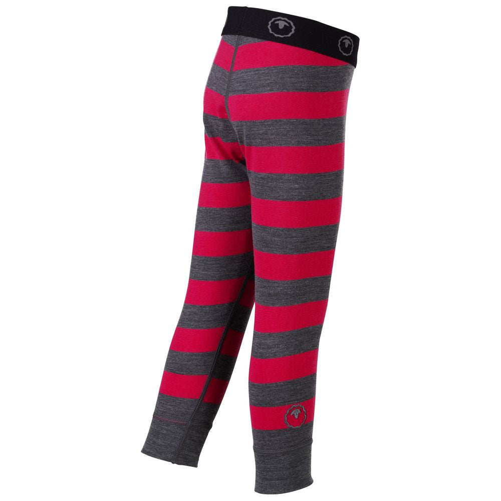 Isobaa | Kids Merino Blend 200 Leggings (Stripe Smoke/Fuchsia) | Gift all-day comfort and performance with Isobaa's Merino Wool tights.