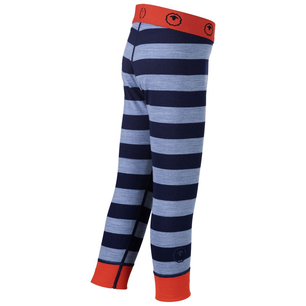 Isobaa | Kids Merino Blend 200 Leggings (Stripe Navy/Sky) | Gift all-day comfort and performance with Isobaa's Merino Wool tights.