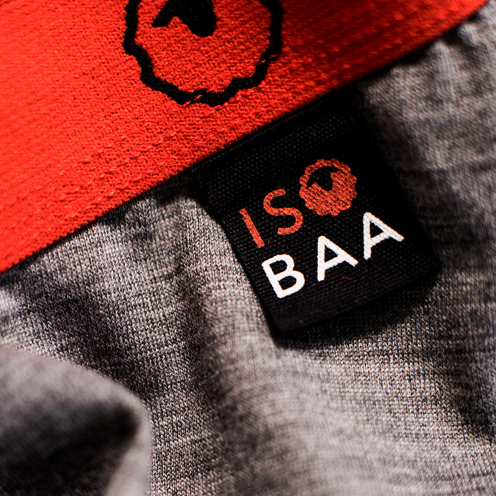Isobaa | Junior Merino Blend 200 Leggings (Charcoal/Orange) | Gift all-day comfort and performance with Isobaa's Merino Wool tights.