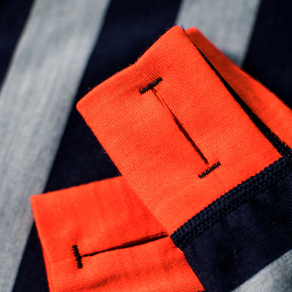 Isobaa | Junior Merino Blend 200 Long Sleeve Crew (Stripe Navy/Sky) | Your child's new favorite top: warm, breathable, and always comfortable thanks to Isobaa's Merino Wool blend.