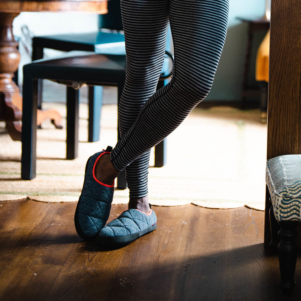 Isobaa | Merino Blend Travel Slippers (Navy Melange) | Slip into ultimate comfort after a long day with Isobaa's Merino travel slippers.
