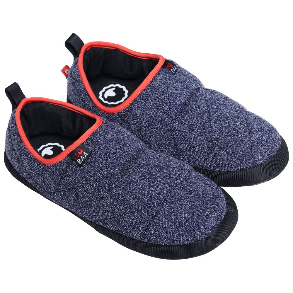 Isobaa | Merino Blend Travel Slippers (Navy Melange) | Slip into ultimate comfort after a long day with Isobaa's Merino travel slippers.
