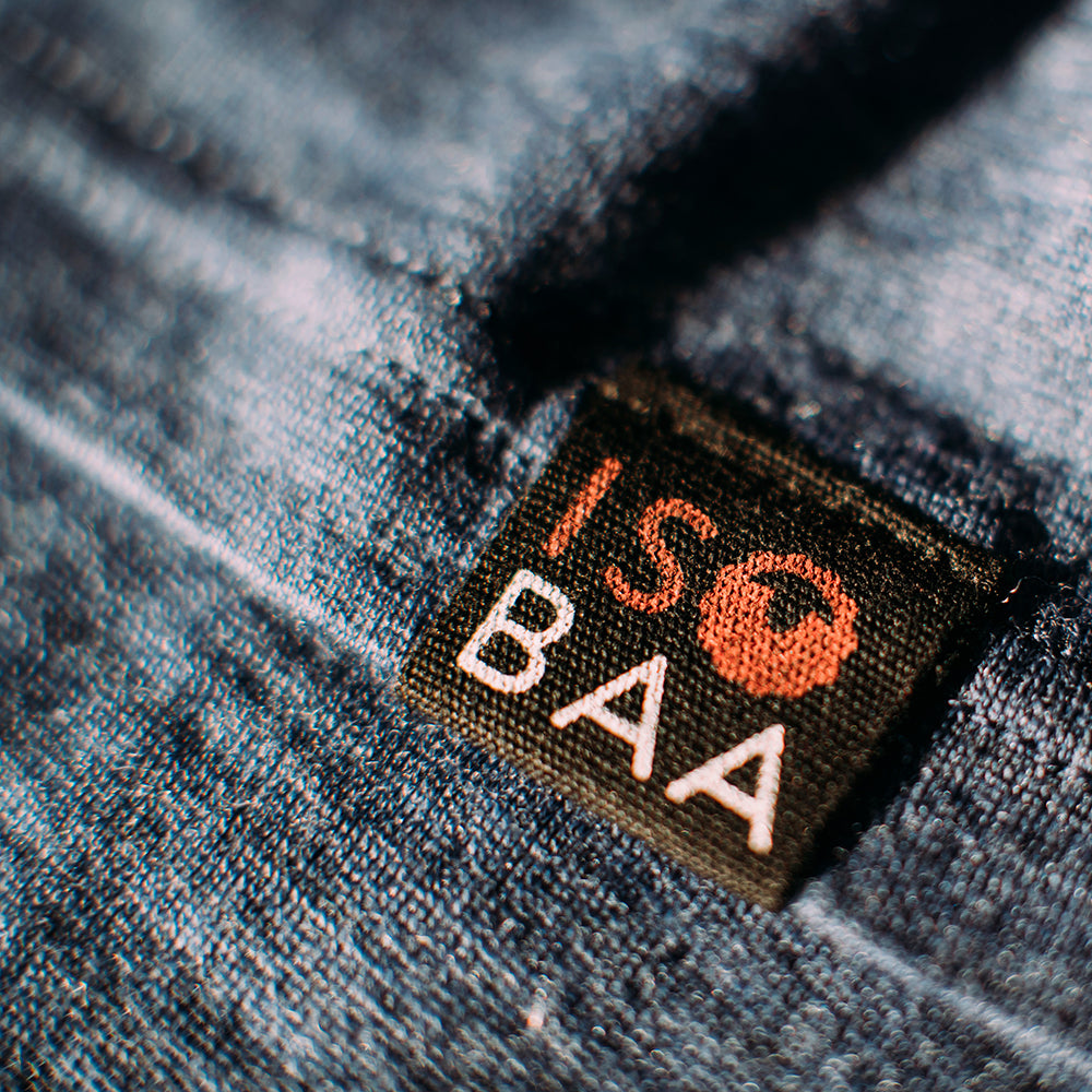 Isobaa | Mens Merino 150 Short Sleeve Crew (Denim) | Gear up for performance and comfort with Isobaa's technical Merino short-sleeved top.