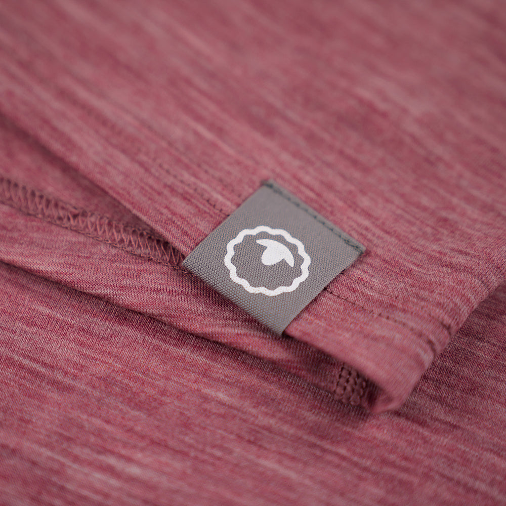 Isobaa | Womens Merino Blend 160 PJ Henley (Blush Melange) | Embrace effortless comfort with Isobaa's Merino blend Henley.