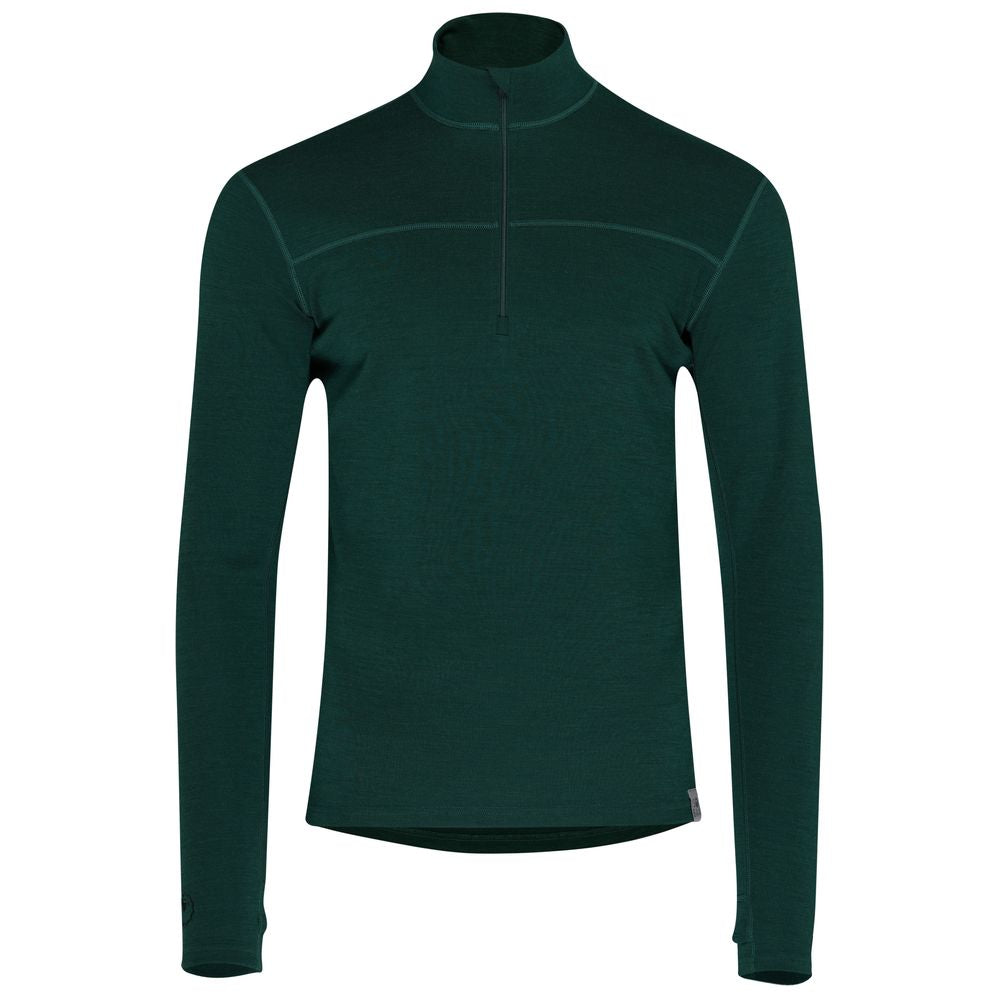 Isobaa | Mens IsoSoft 240 Zip Neck (Emerald) | Gear up for the outdoors with Isobaa's ultimate Merino zip top.