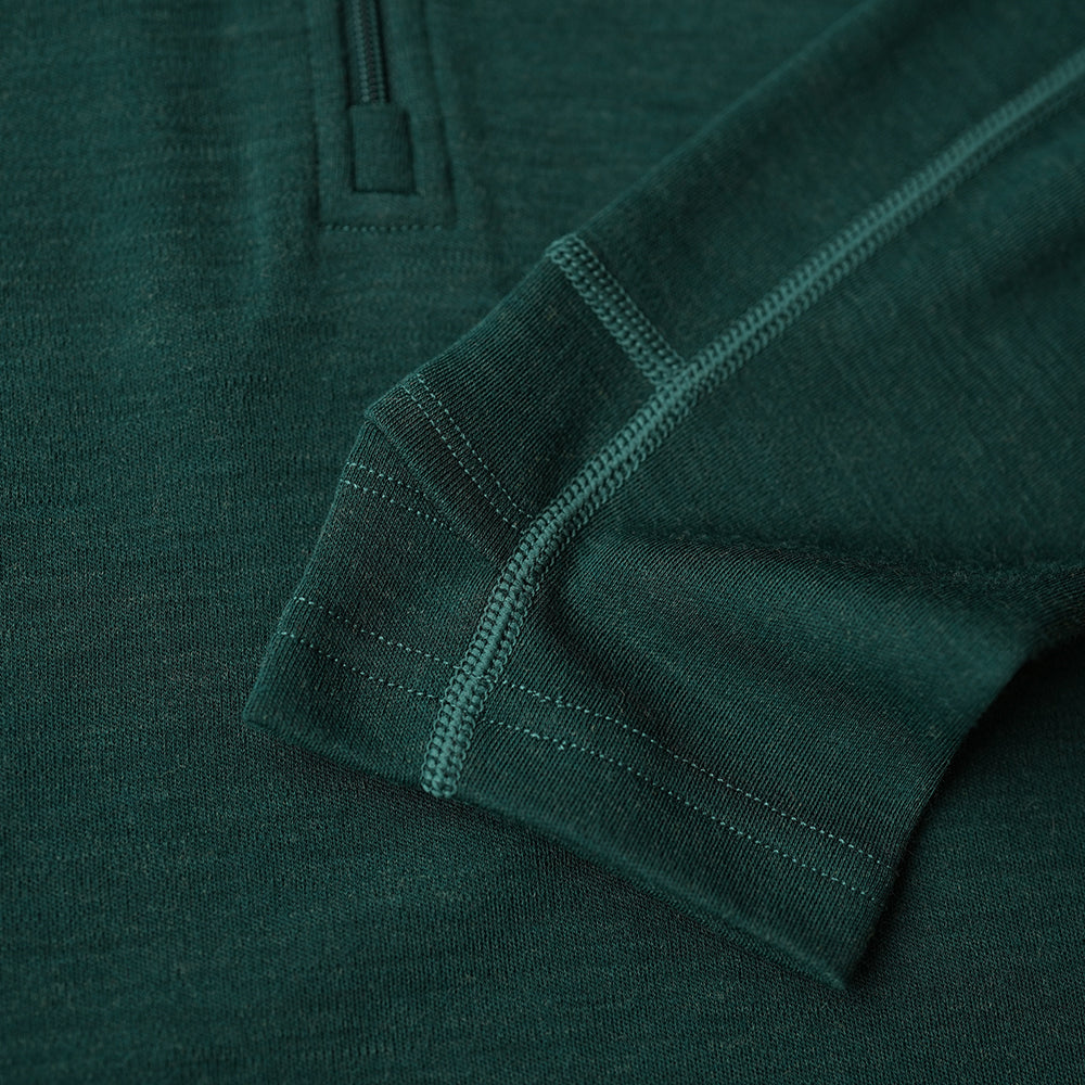 Isobaa | Mens IsoSoft 240 Zip Neck (Emerald) | Gear up for the outdoors with Isobaa's ultimate Merino zip top.