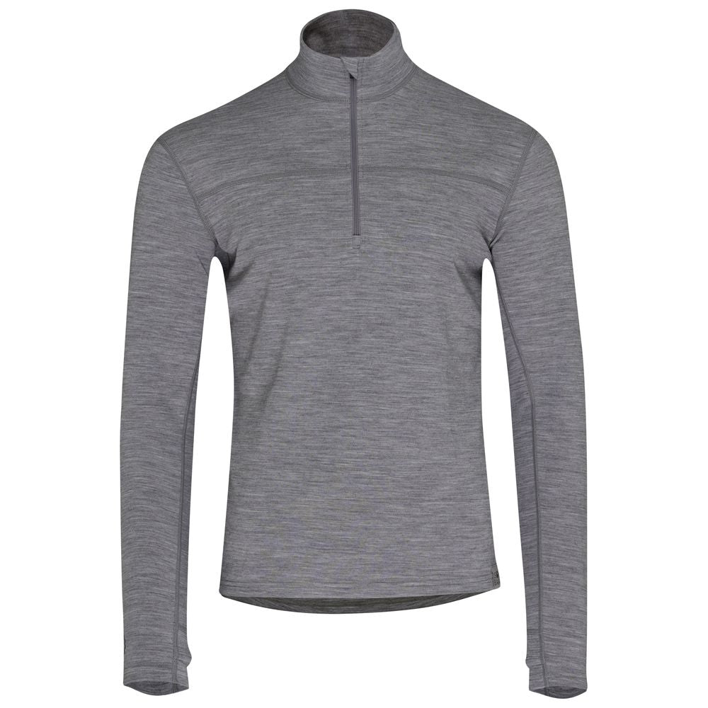 Isobaa | Mens IsoSoft 240 Zip Neck (Grey) | Gear up for the outdoors with Isobaa's ultimate Merino zip top.