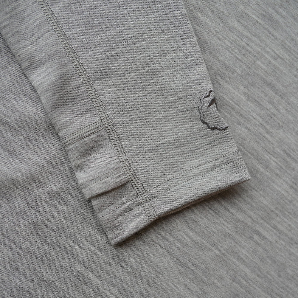 Isobaa | Mens IsoSoft 240 Zip Neck (Grey) | Gear up for the outdoors with Isobaa's ultimate Merino zip top.