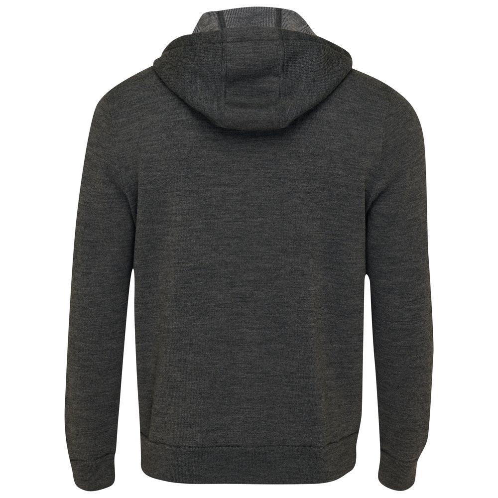 Isobaa | Mens LUX Hoodie (Smoke/Charcoal) | Discover the pinnacle of comfort with Isobaa's 100% Merino double-knit hoodie.