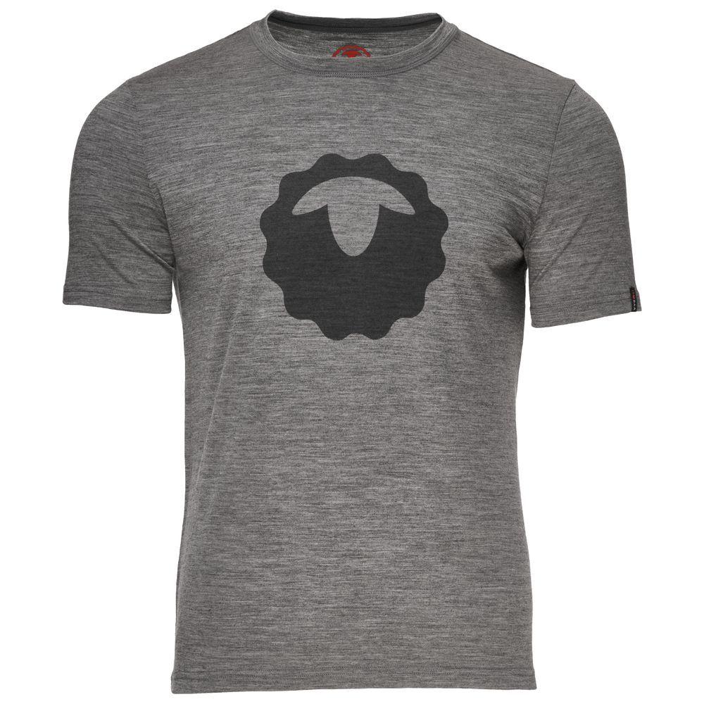 Isobaa | Mens Merino 150 Emblem Tee (Charcoal) | Conquer trails and city streets in comfort with Isobaa's superfine Merino T-Shirt.