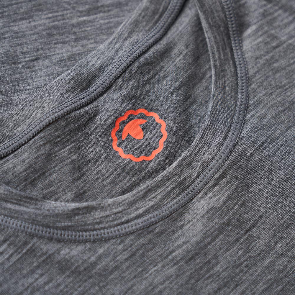 Isobaa | Mens Merino 150 Emblem Tee (Charcoal) | Conquer trails and city streets in comfort with Isobaa's superfine Merino T-Shirt.