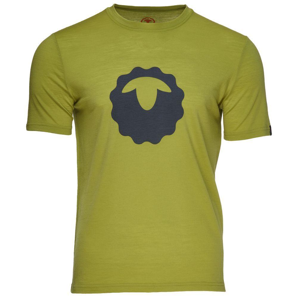 Isobaa | Mens Merino 150 Emblem Tee (Lime) | Conquer trails and city streets in comfort with Isobaa's superfine Merino T-Shirt.
