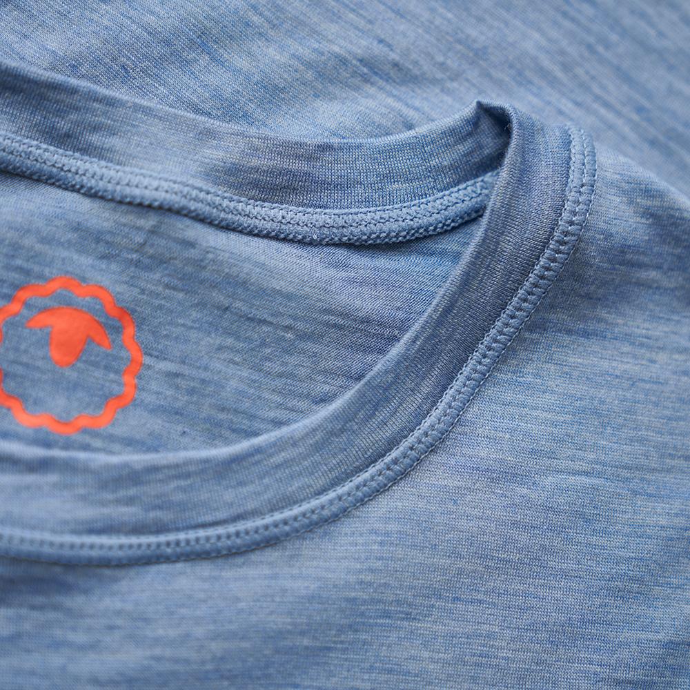 Isobaa | Mens Merino 150 Emblem Tee (Sky) | Conquer trails and city streets in comfort with Isobaa's superfine Merino T-Shirt.