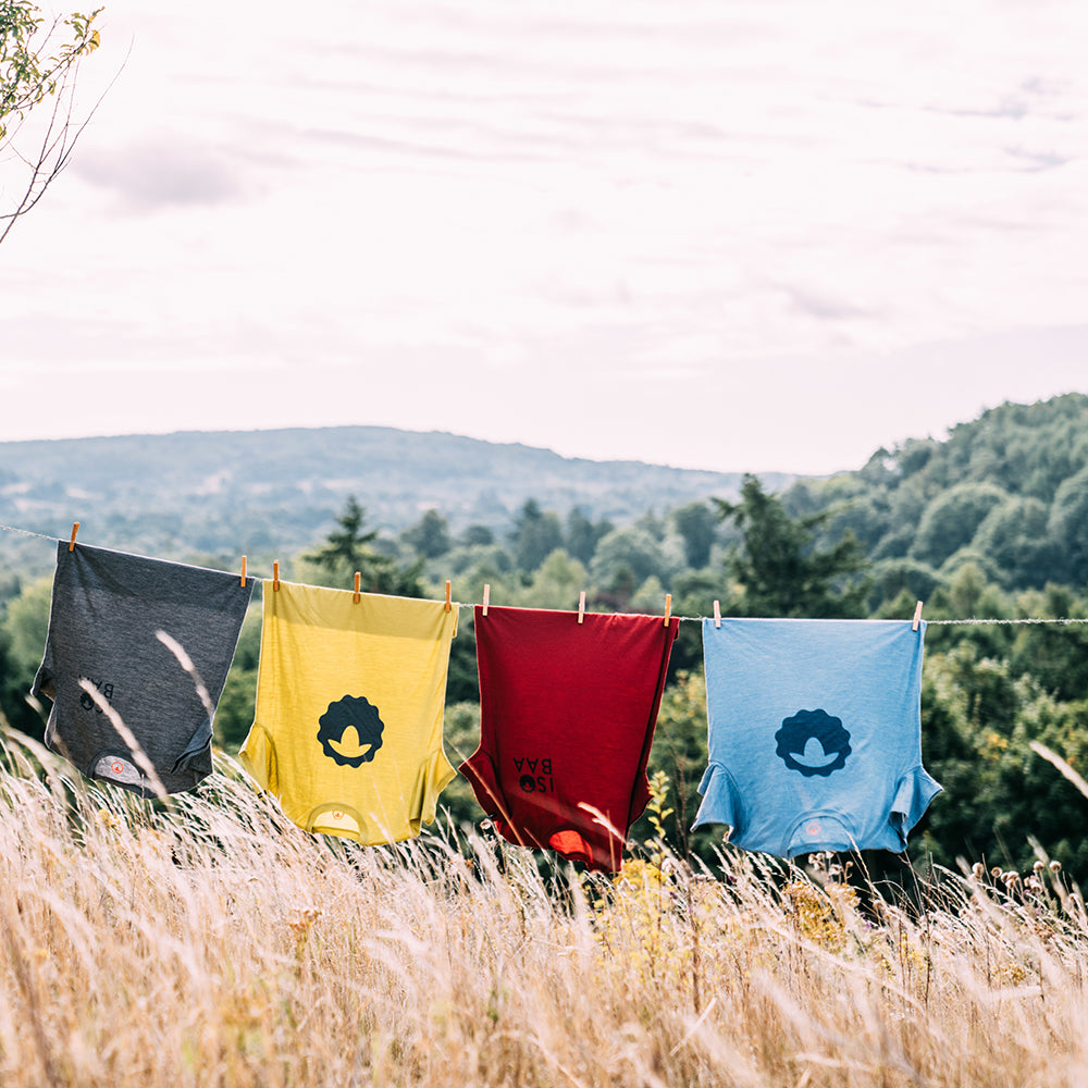 Isobaa | Mens Merino 150 Emblem Tee (Sky) | Conquer trails and city streets in comfort with Isobaa's superfine Merino T-Shirt.