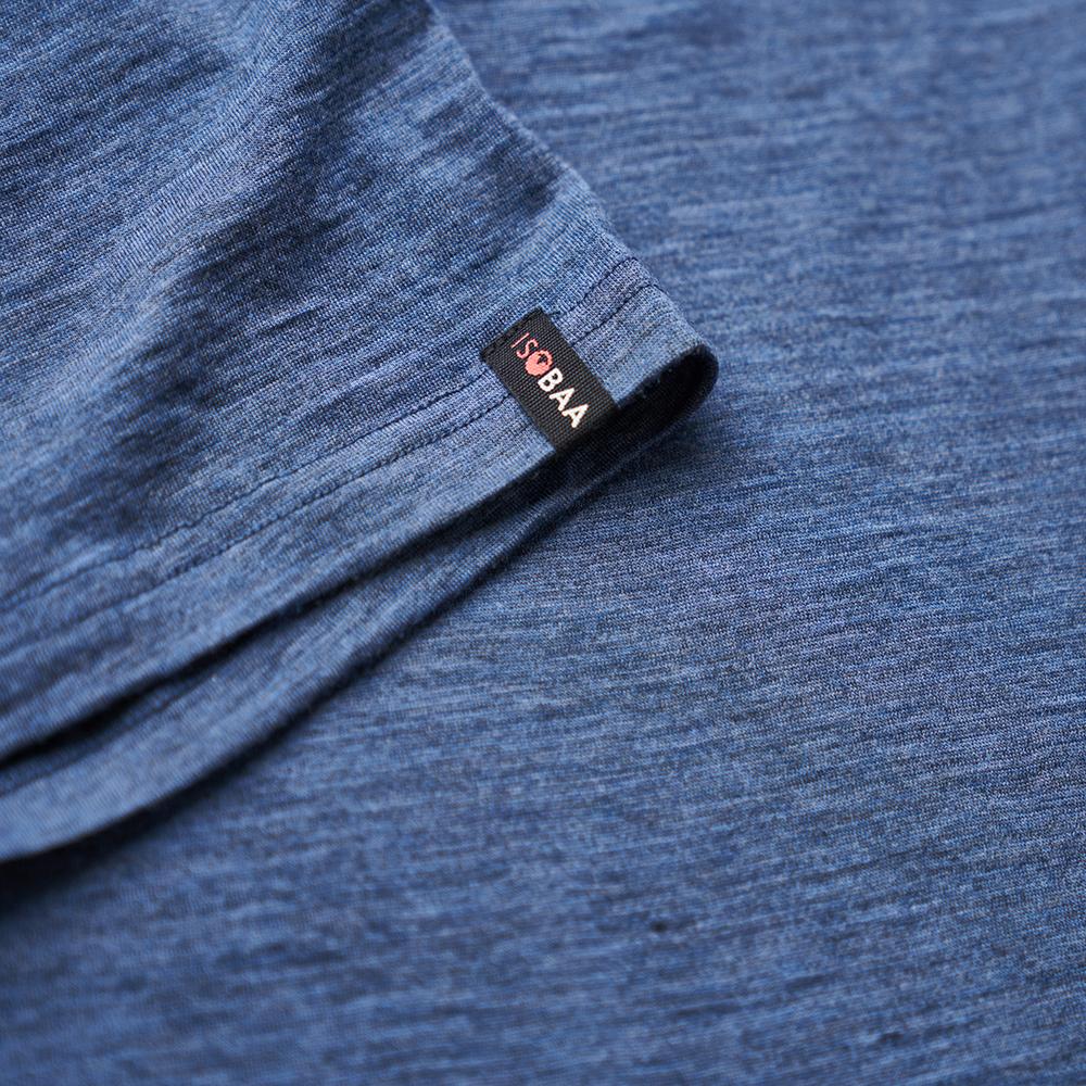 Isobaa | Mens Merino 150 Logo Tee (Denim) | Gear up for adventure with Isobaa's superfine Merino tee.