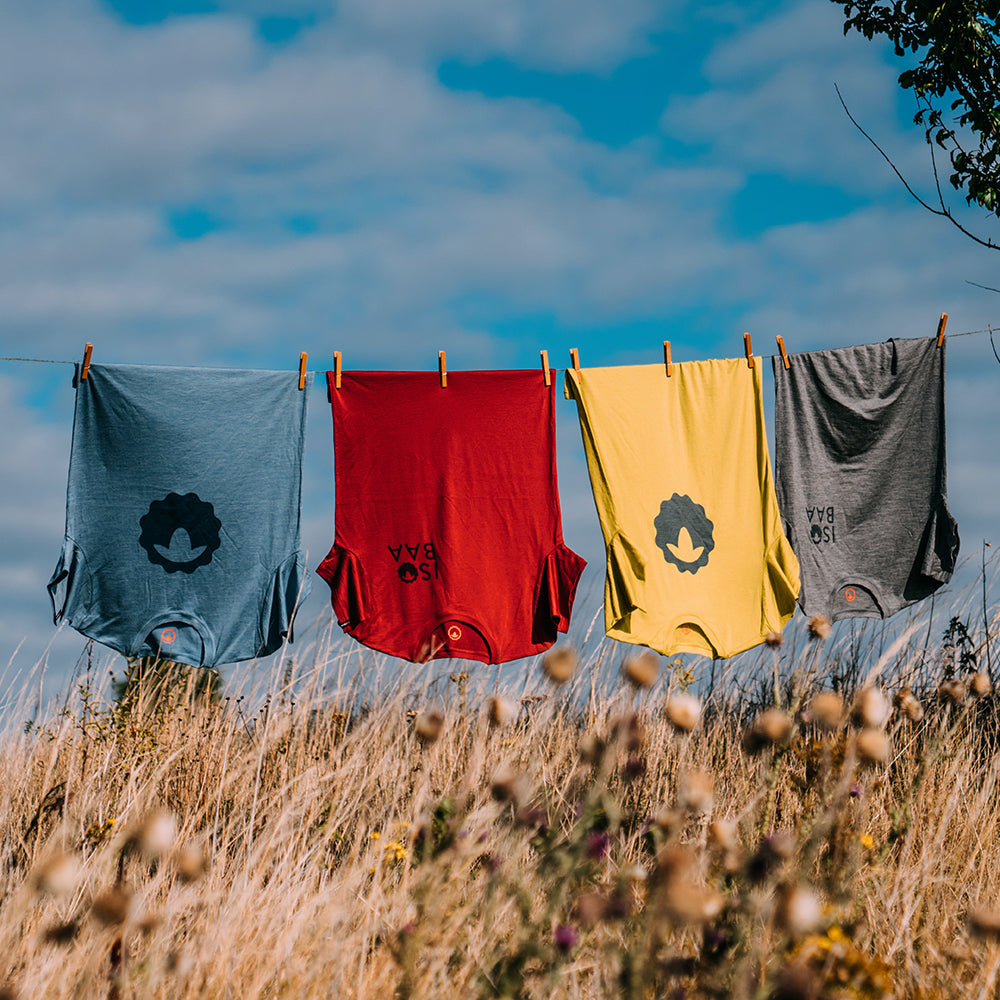 Isobaa | Mens Merino 150 Logo Tee (Red) | Gear up for adventure with Isobaa's superfine Merino tee.