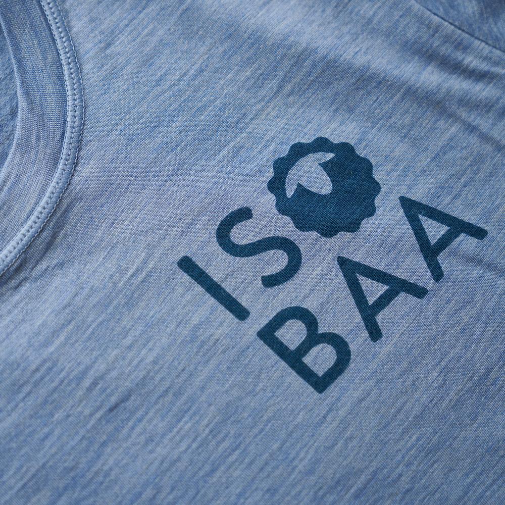 Isobaa | Mens Merino 150 Logo Tee (Sky) | Gear up for adventure with Isobaa's superfine Merino Tee.