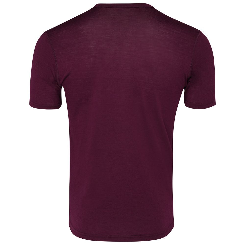 Isobaa | Mens Merino 150 Short Sleeve Crew (Wine) | Gear up for performance and comfort with Isobaa's technical Merino short-sleeved top.