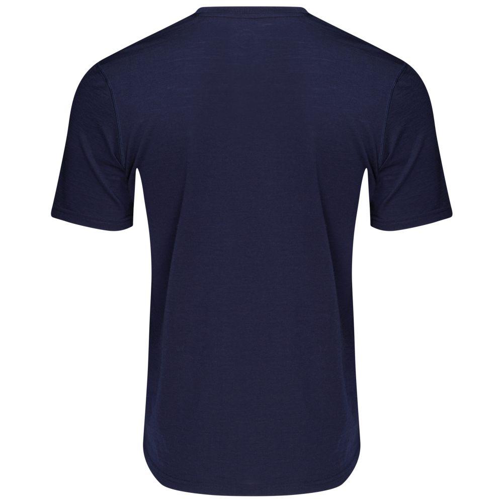 Isobaa | Mens Merino 150 V-Neck Tee (Navy) | Embark on new adventures with Isobaa's superfine Merino V-neck Tee.