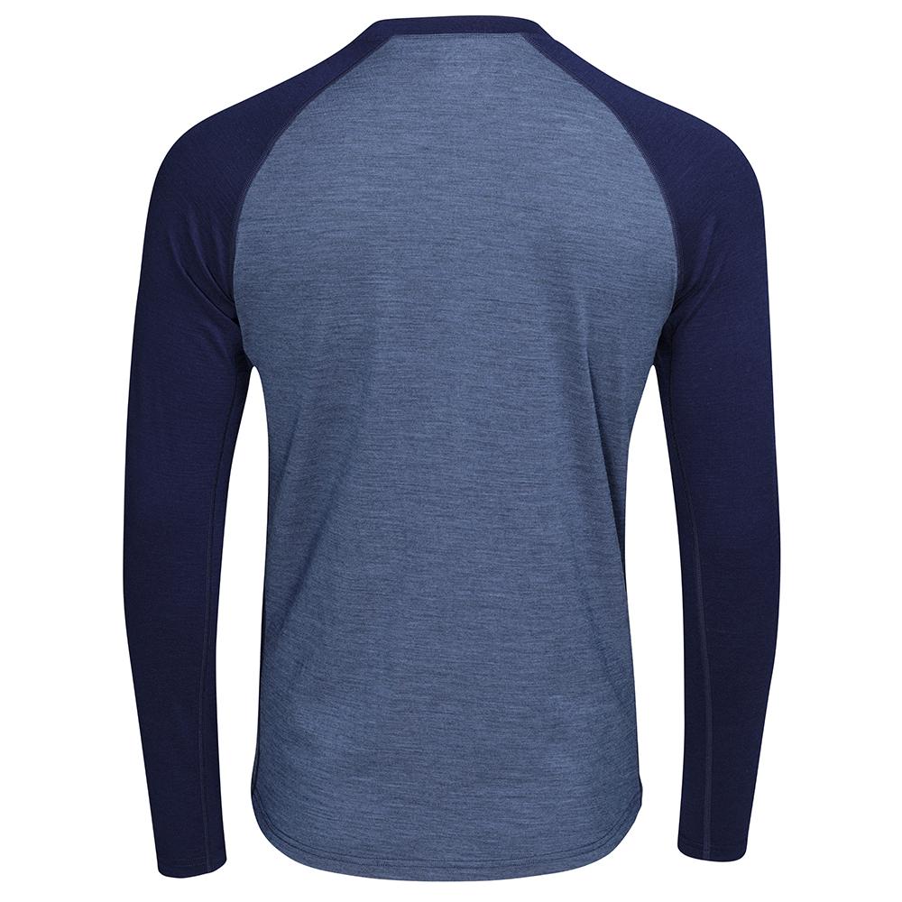 Isobaa | Mens Merino 180 Baseball Crew (Denim/Navy) | Experience the power of Merino wool with this ultimate outdoor base layer.