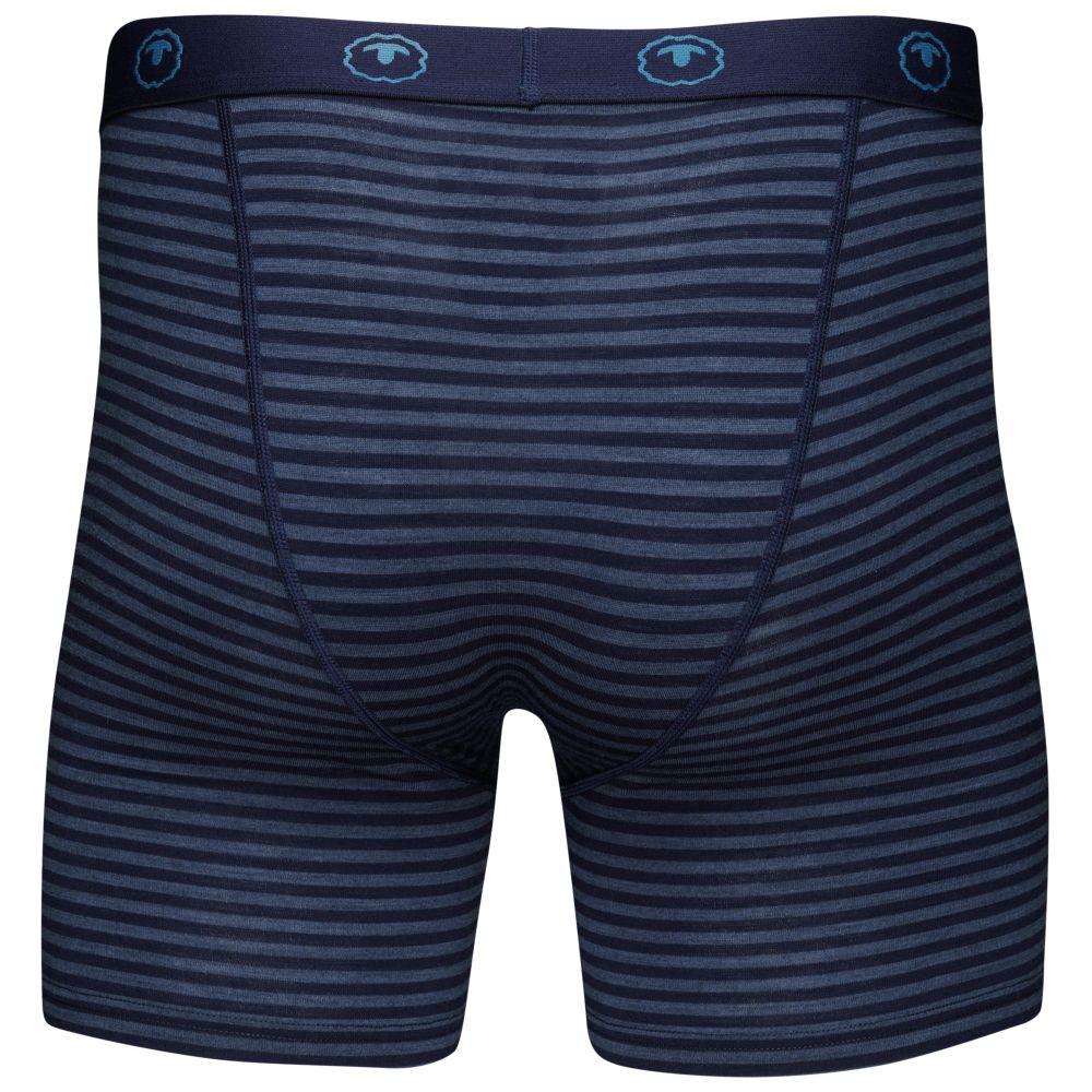 Isobaa | Mens Merino 180 Boxers (Mini Stripe Navy/Denim) | Ditch itchy, sweaty underwear and discover the game-changing comfort of Merino wool boxers.